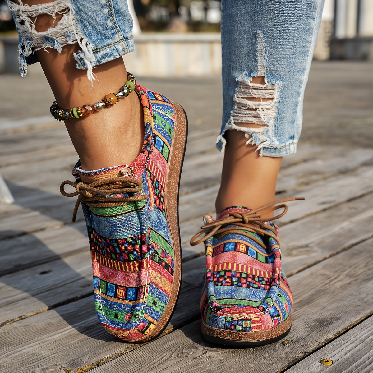 ZEPHIRA | COLOURFUL RETRO PATCHWORK SNEAKERS