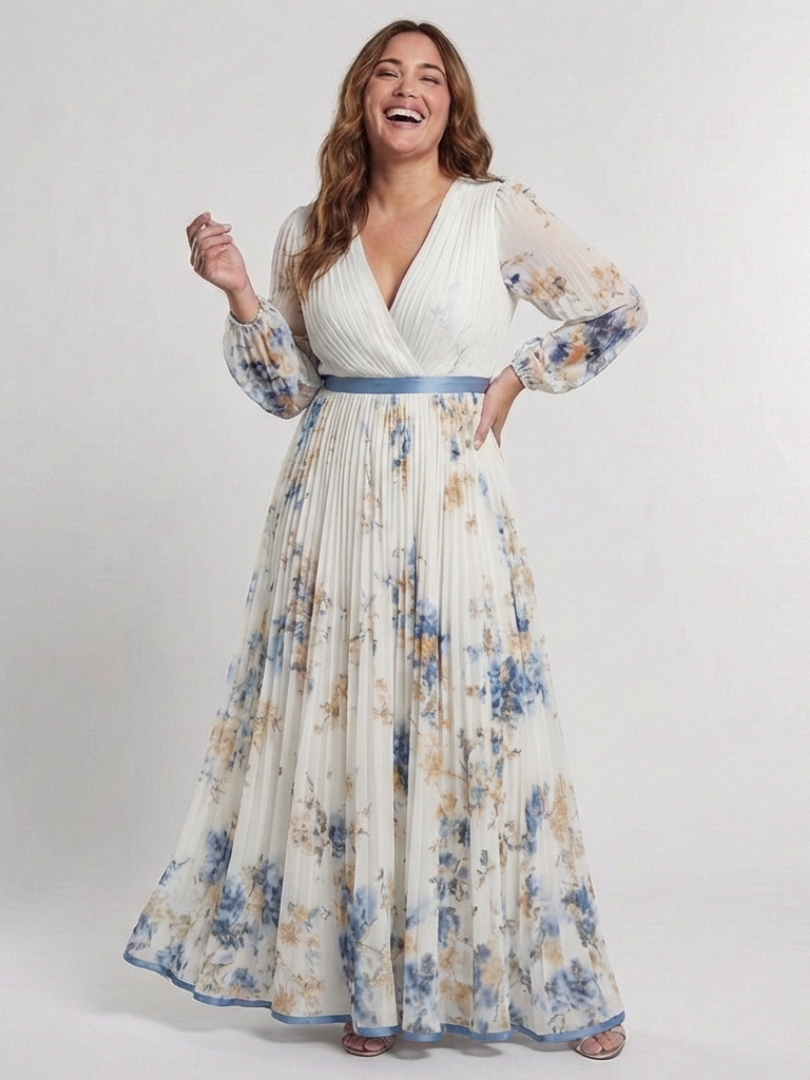 AURELIA | FLORAL MAXI DRESS WITH TUMMY COVERAGE