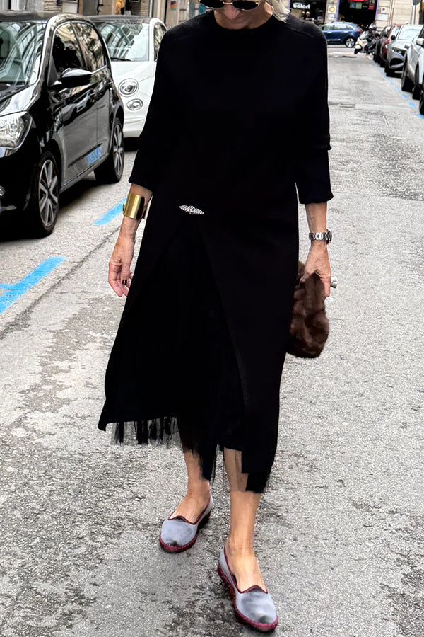 CARLY | ELEGANT TUMMY COVERING LAYERED DRESS