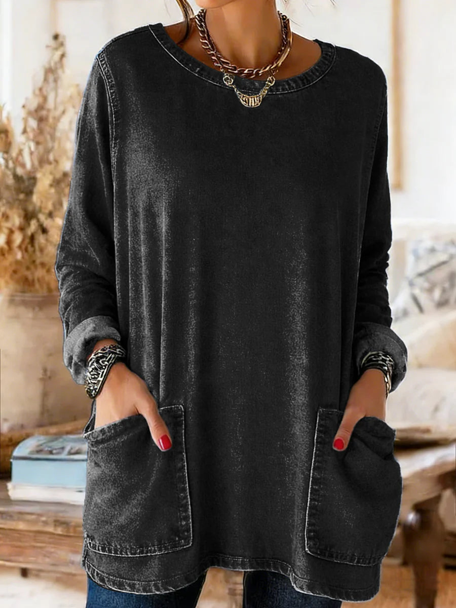 EVIE | TUMMY COVERING DENIM TUNIC