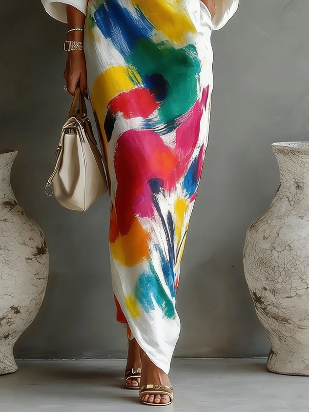THERESI | ARTISTIC OFF-SHOULDER MAXI DRESS