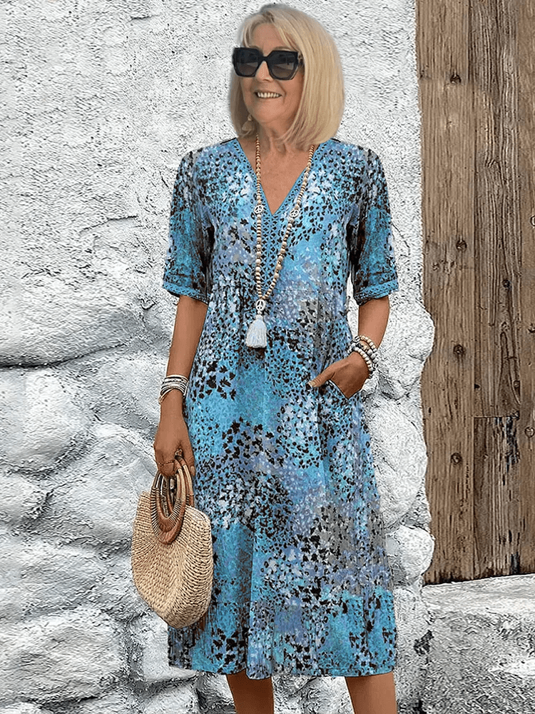 ROSALIE | ELEGANT FLORAL MIDI DRESS