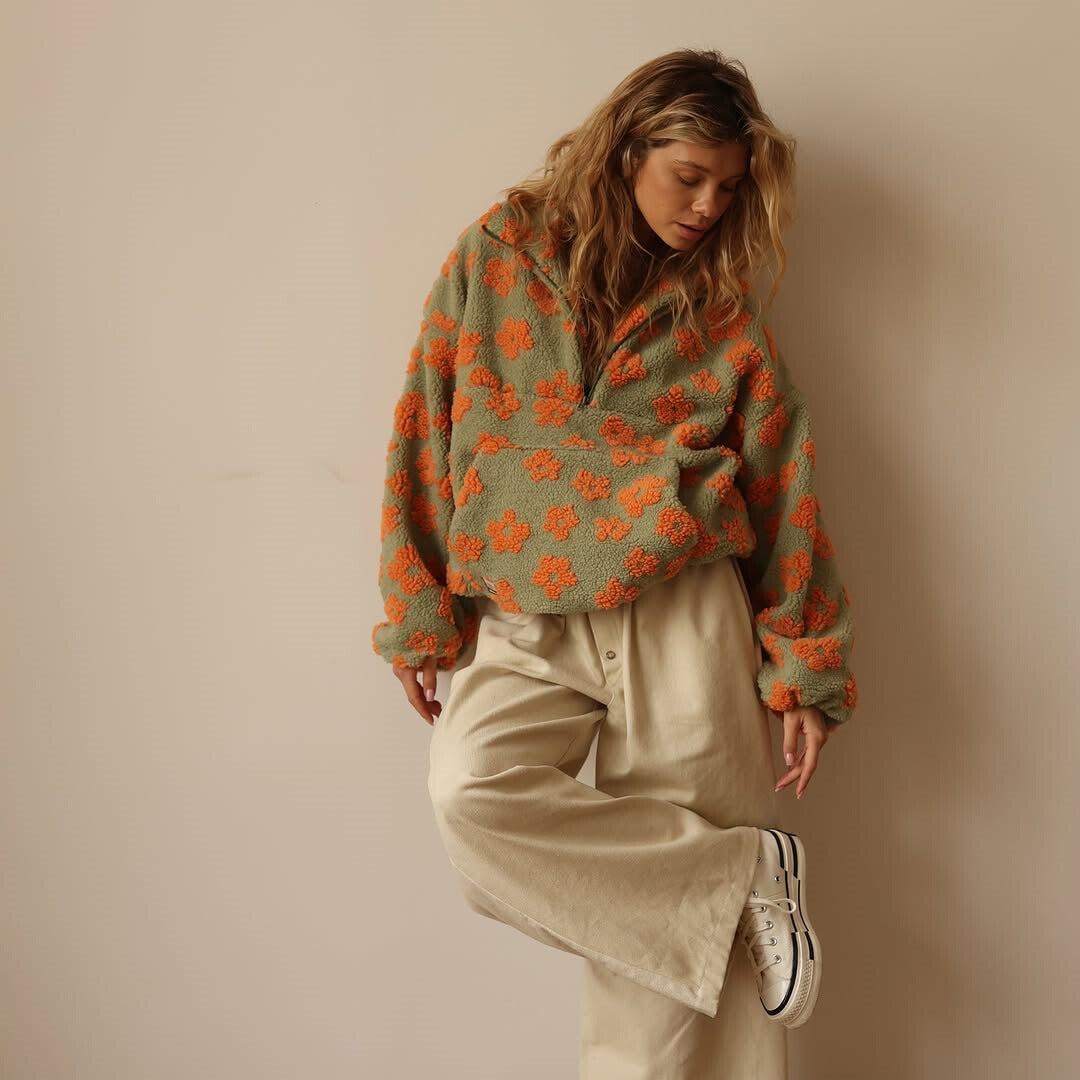 BECCA | COZY FLORAL PRINT FLEECE JUMPER