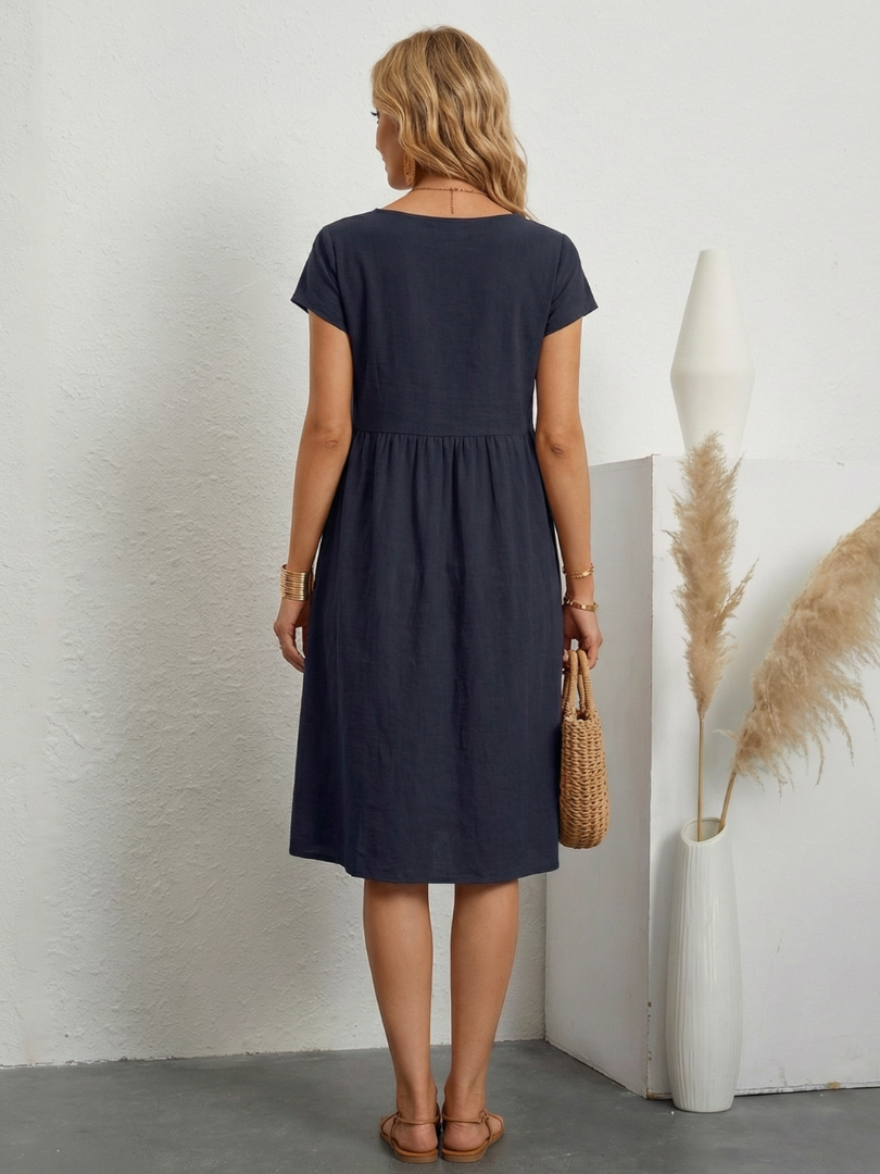 ELENI | STYLISH TUMMY COVERING POCKET DRESS