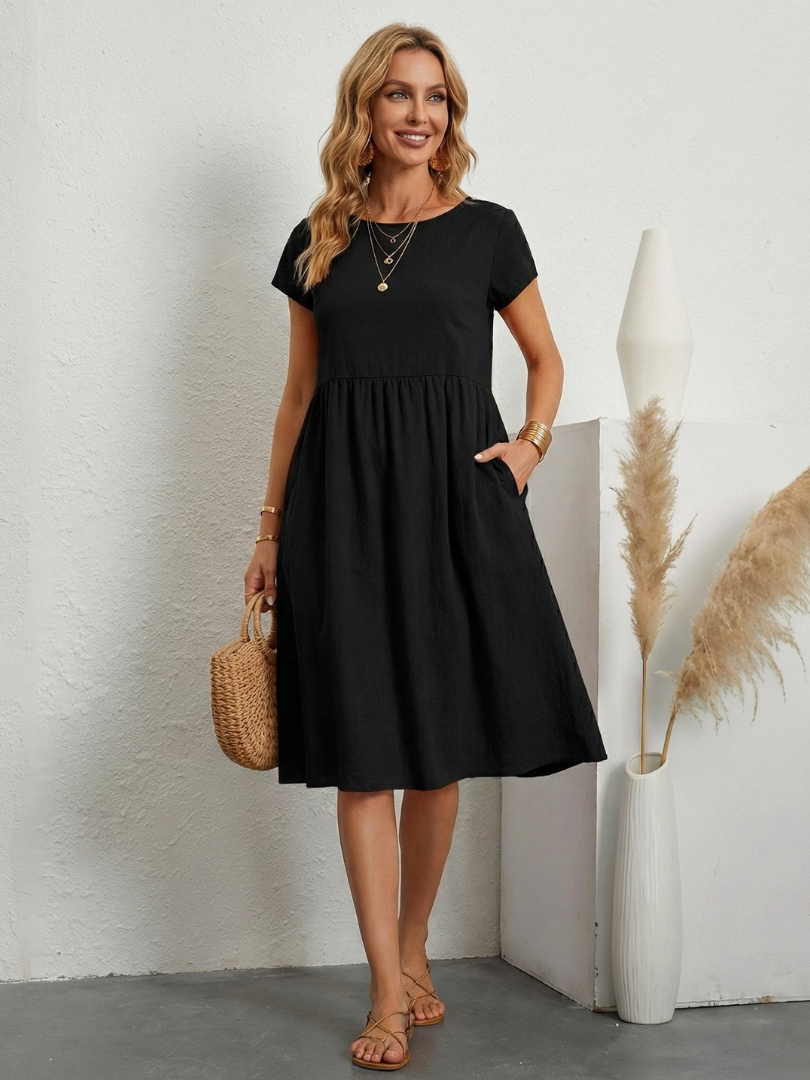 ELENI | STYLISH TUMMY COVERING POCKET DRESS