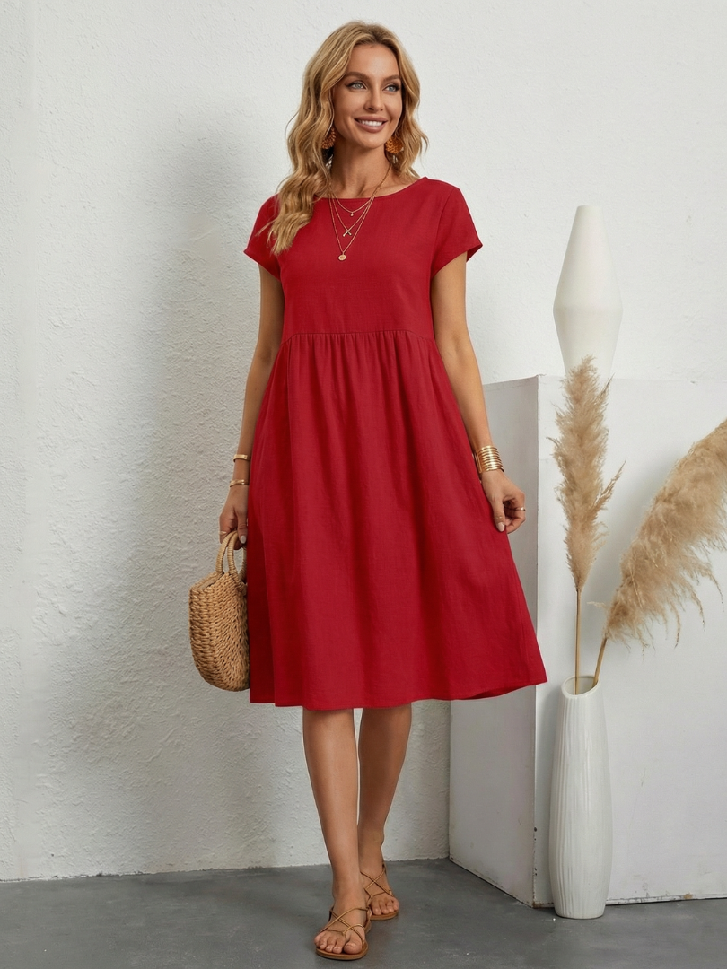 ELENI | STYLISH TUMMY COVERING POCKET DRESS