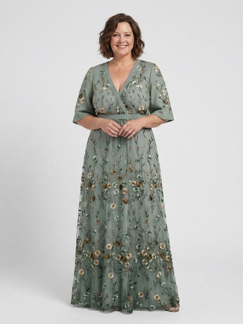 ELIZA | FLORAL MAXI DRESS WITH TUMMY COVERAGE