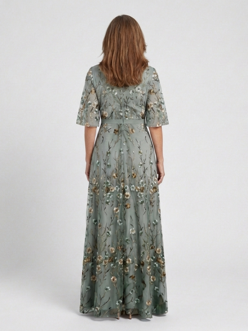 ELIZA | FLORAL MAXI DRESS WITH TUMMY COVERAGE
