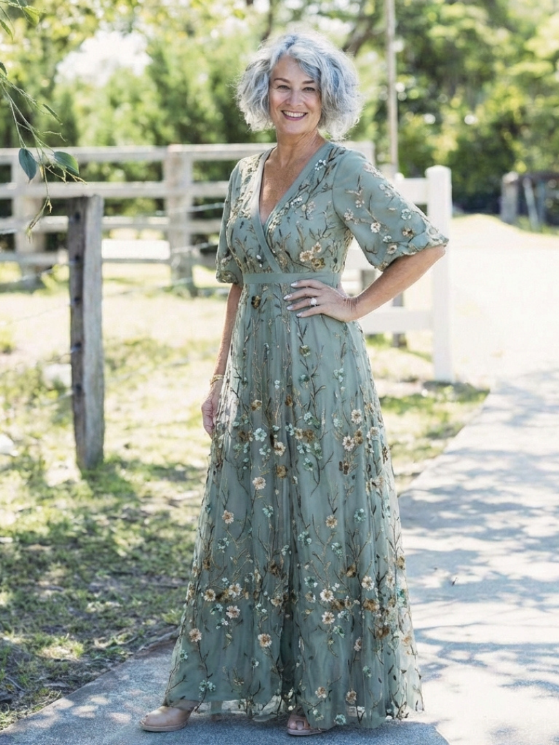 ELIZA | FLORAL MAXI DRESS WITH TUMMY COVERAGE