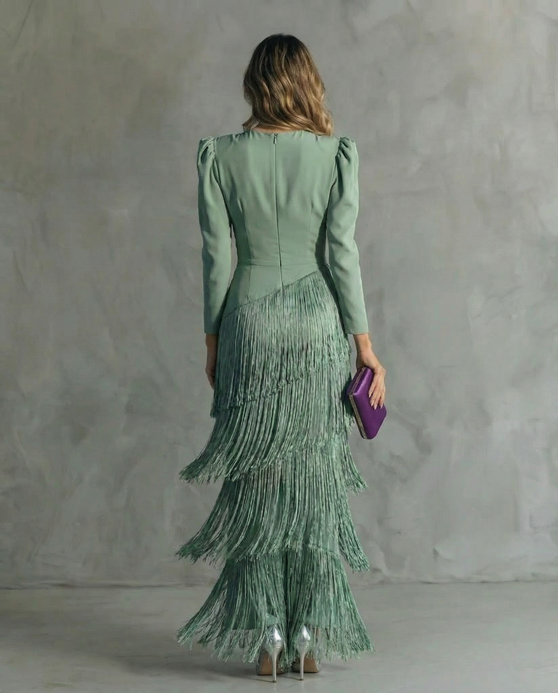 SUMMER | ELEGANT TUMMY COVERING FRINGE MIDI DRESS