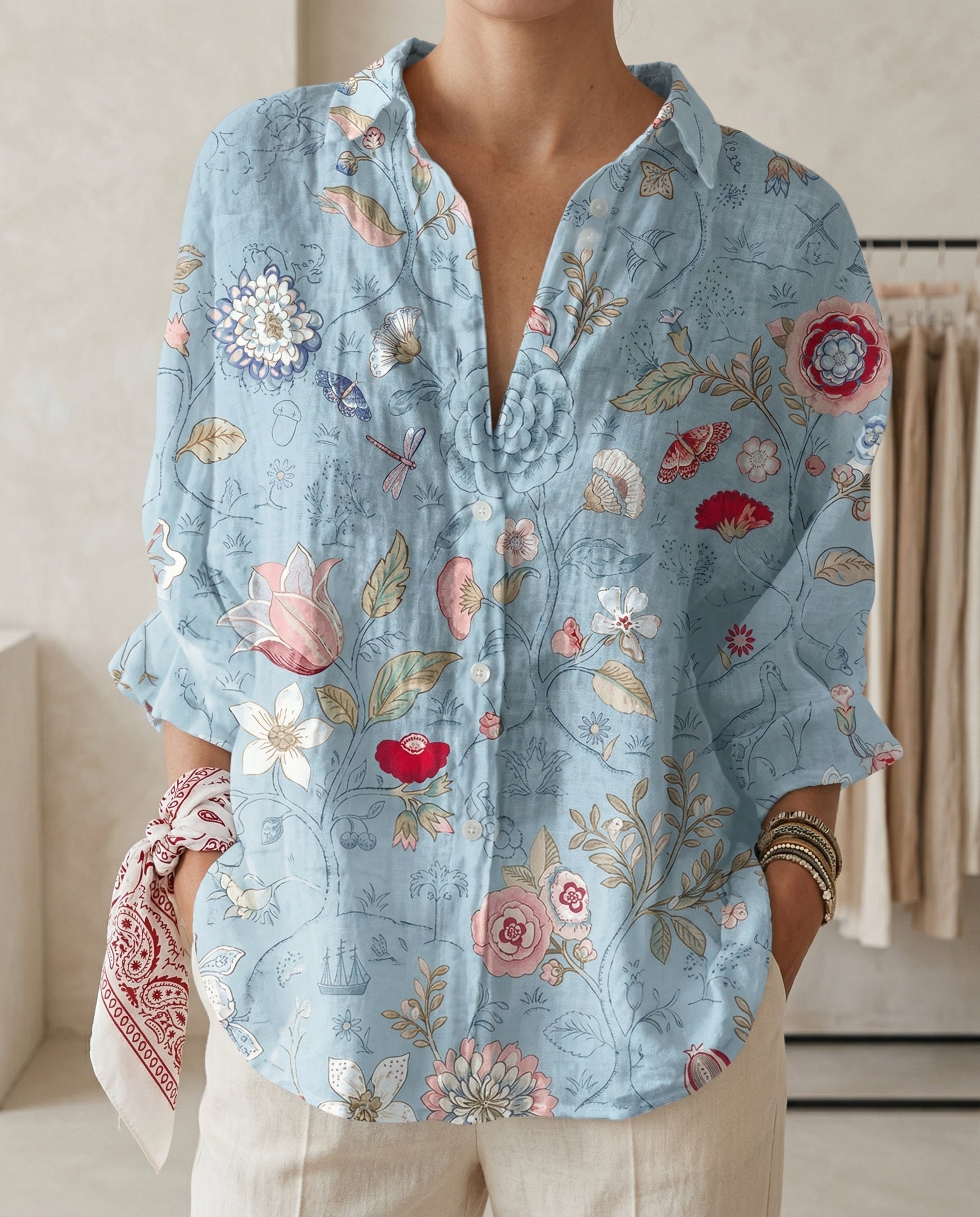 ELEANOR | FLOWY BLOUSE WITH TUMMY COVERAGE