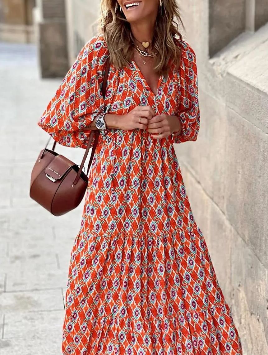 EMILY | FLORAL MAXI DRESS WITH TUMMY COVERAGE