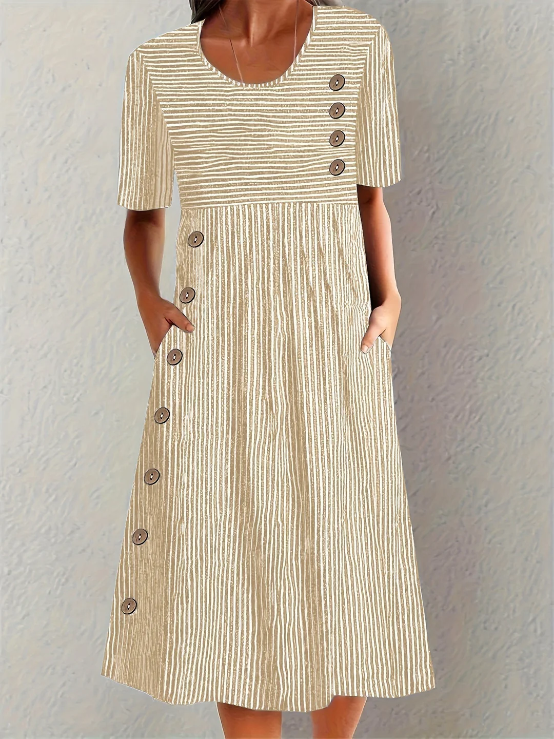 MARINA | ELEGANT TUMMY COVERAGE MIDI DRESS