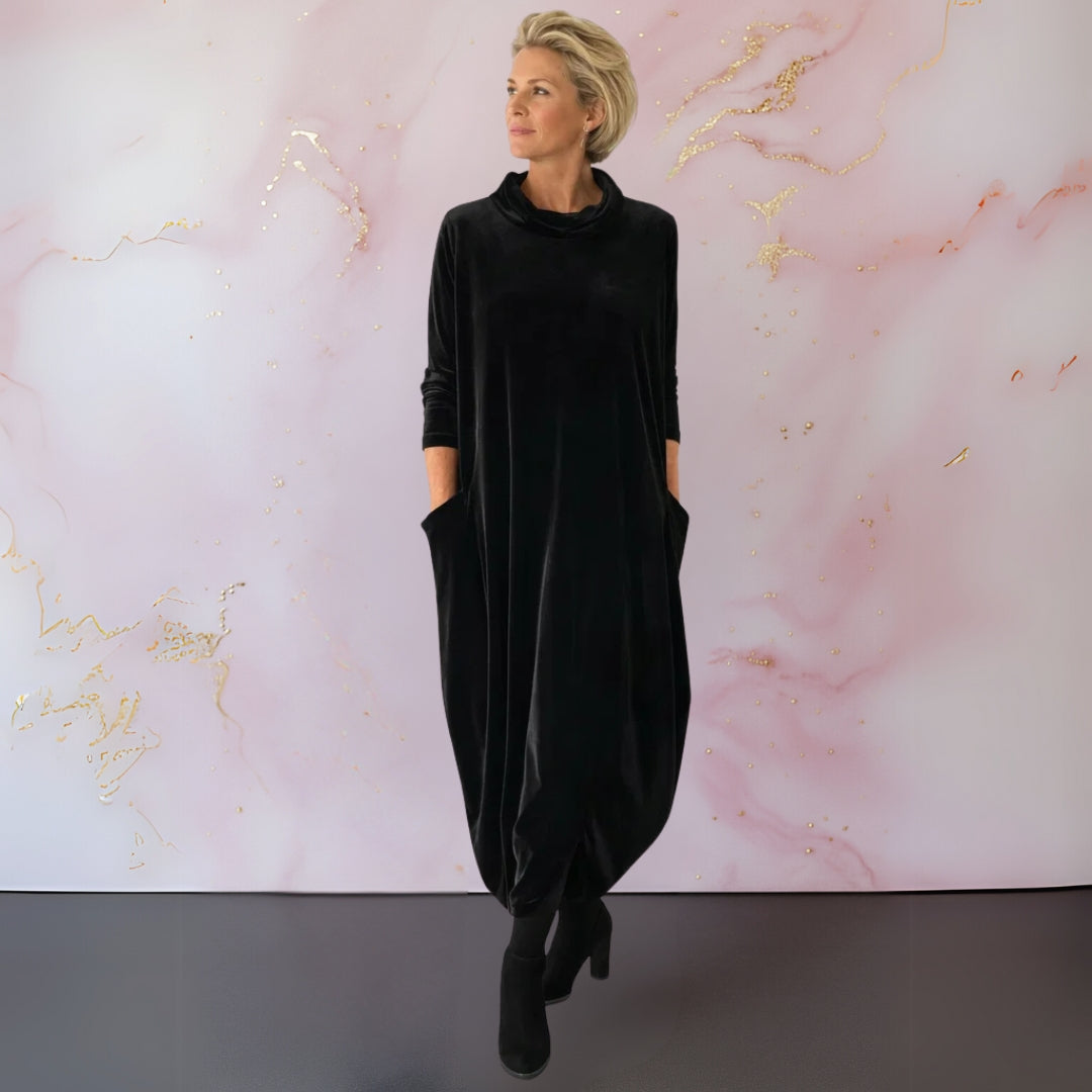 LEONA | ELEGANT VELVET MAXI DRESS