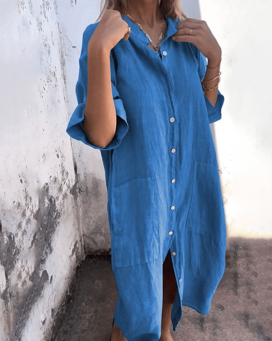 LEAH | BREEZY TUMMY COVERING SHIRT DRESS