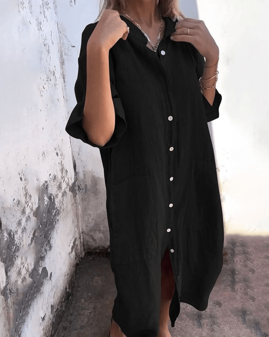 LEAH | BREEZY TUMMY COVERING SHIRT DRESS