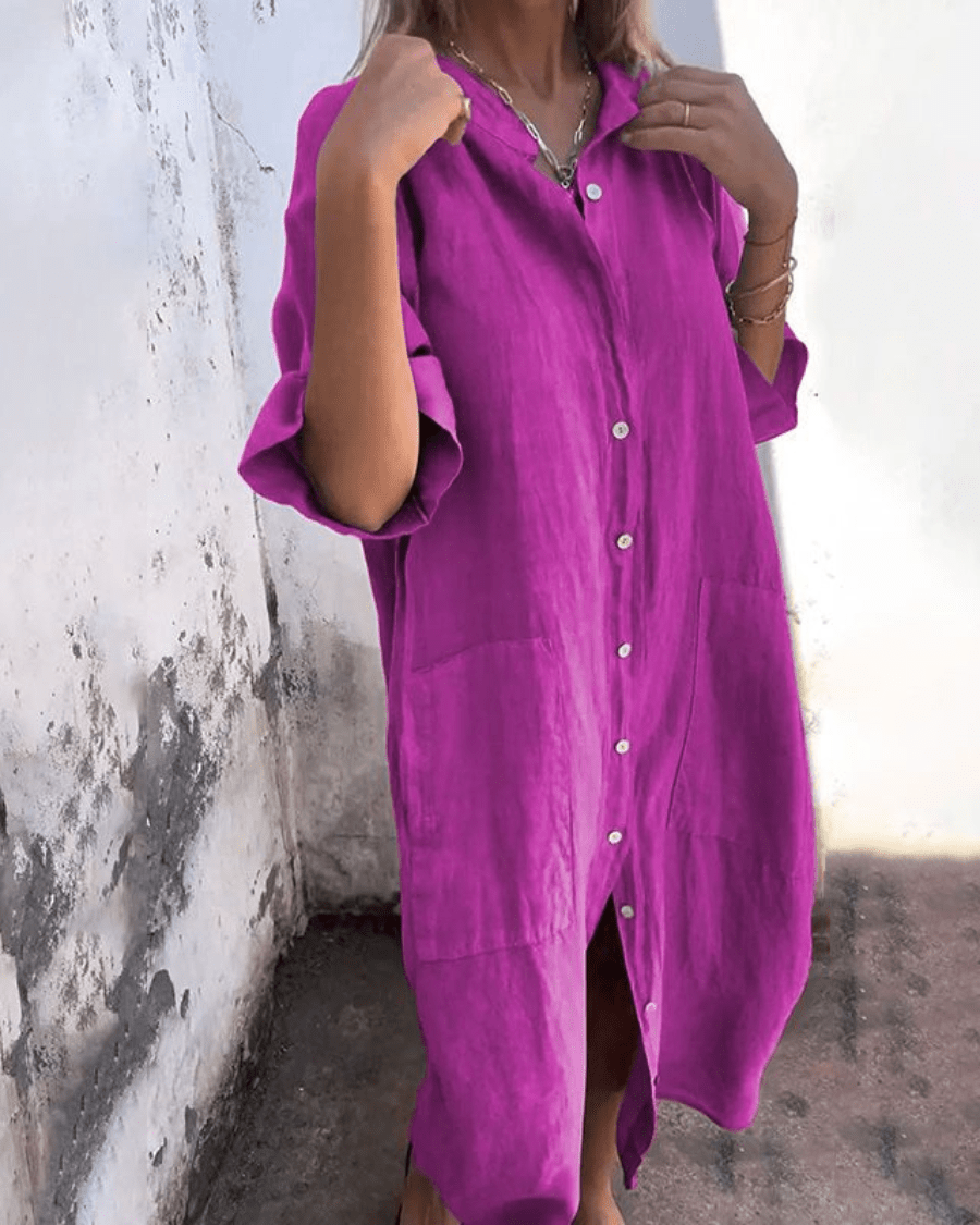 LEAH | BREEZY TUMMY COVERING SHIRT DRESS