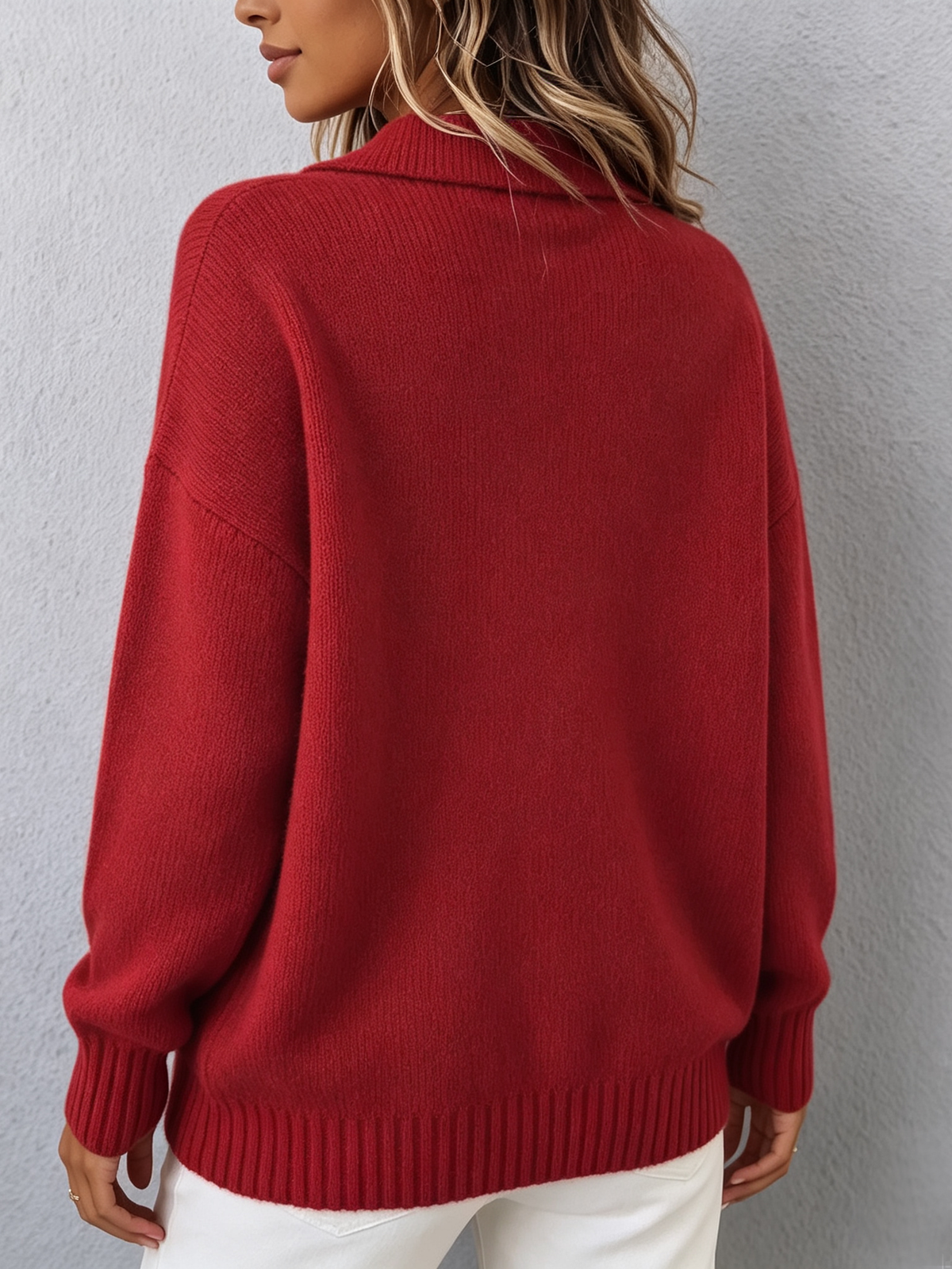VERENA | CHIC POLO HOODED SWEATER