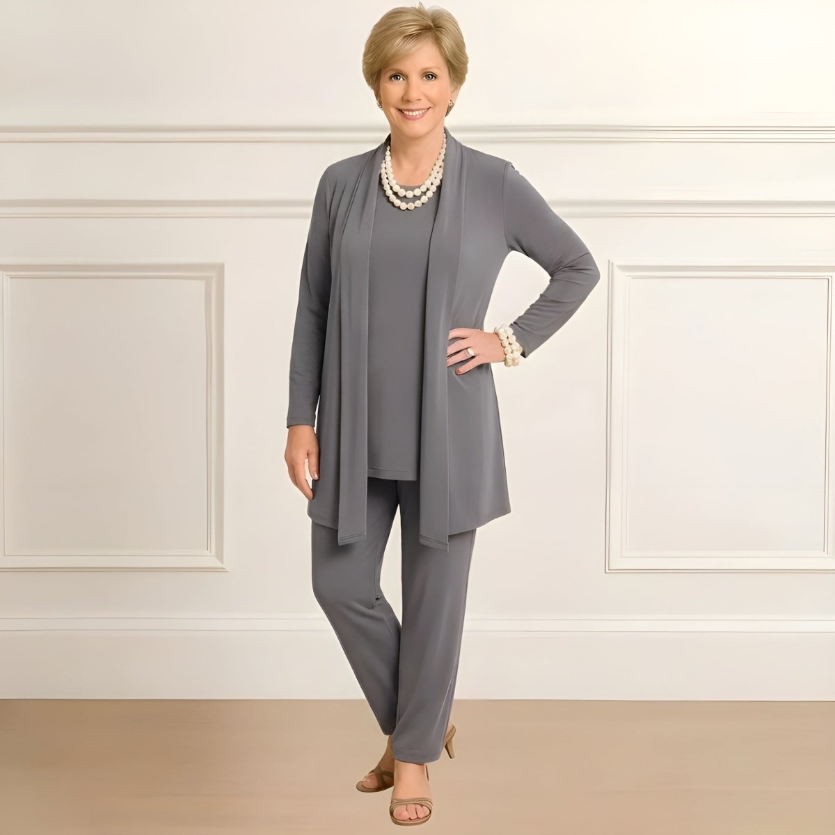 JOYCE | CARDIGAN, TOP & PANTS SET