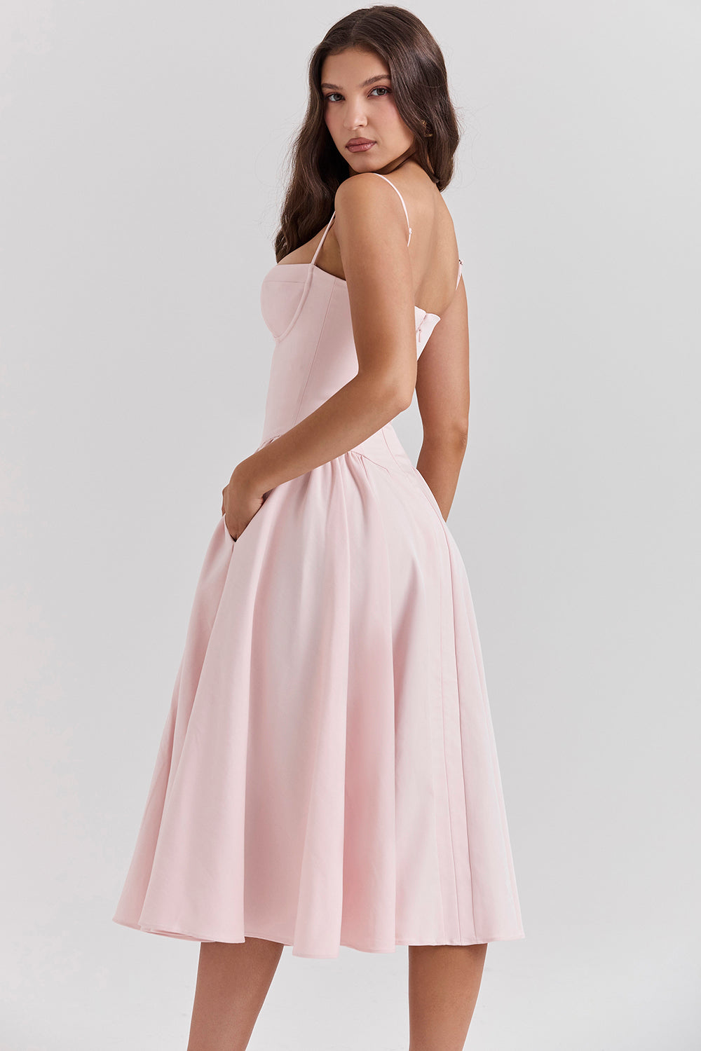 ROMA | ELEGANT CORSET MIDI DRESS