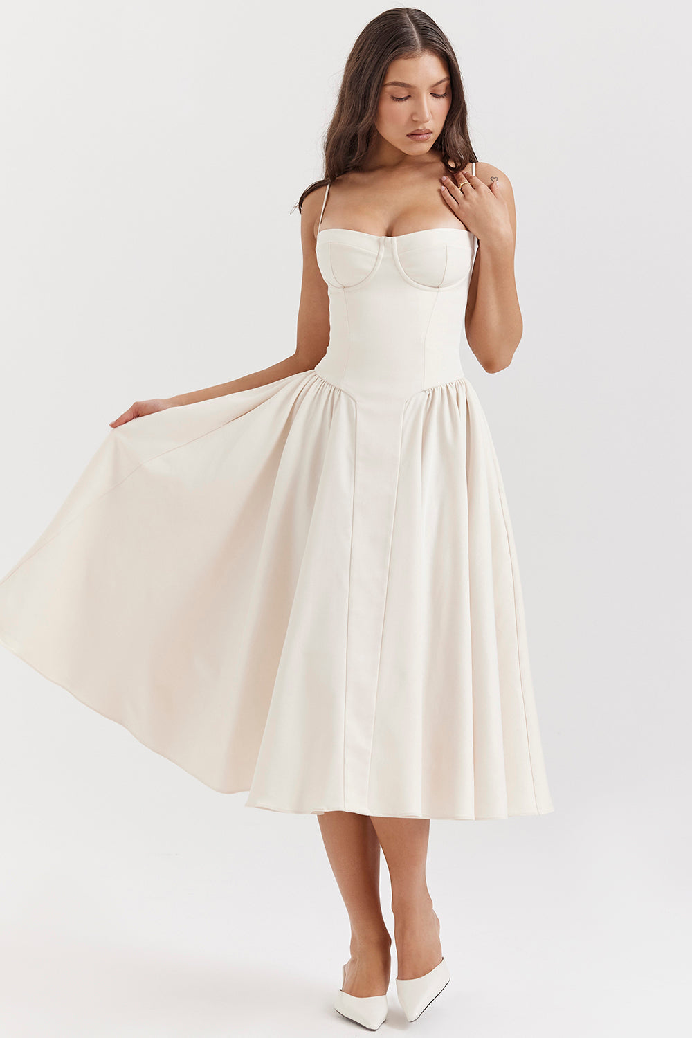 ROMA | ELEGANT CORSET MIDI DRESS