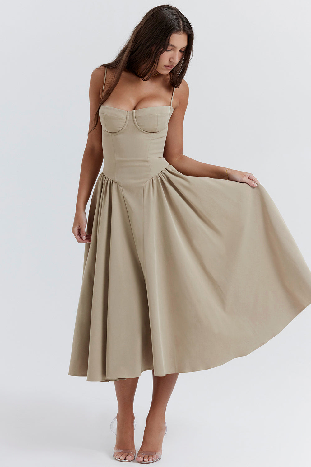 ROMA | ELEGANT CORSET MIDI DRESS