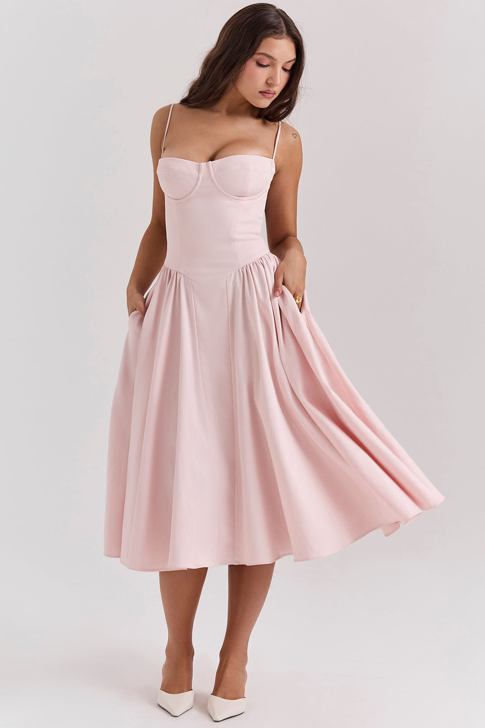 ROMA | ELEGANT CORSET MIDI DRESS