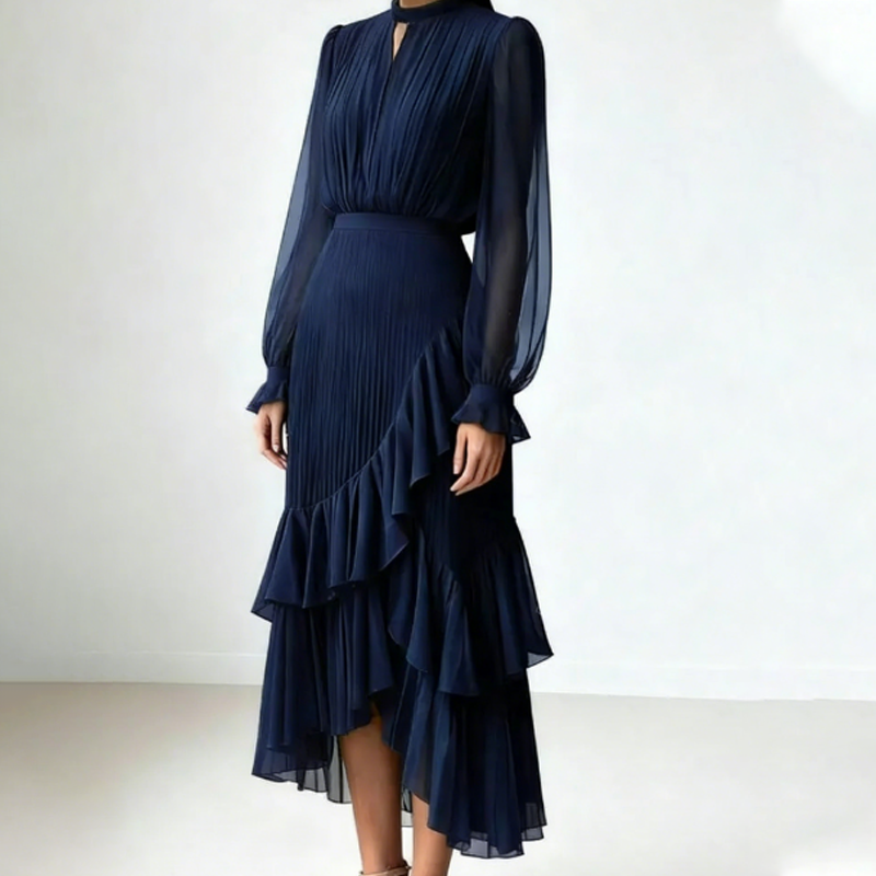 HEDWIG | STYLISH TUMMY COVERING PLEATED DRESS