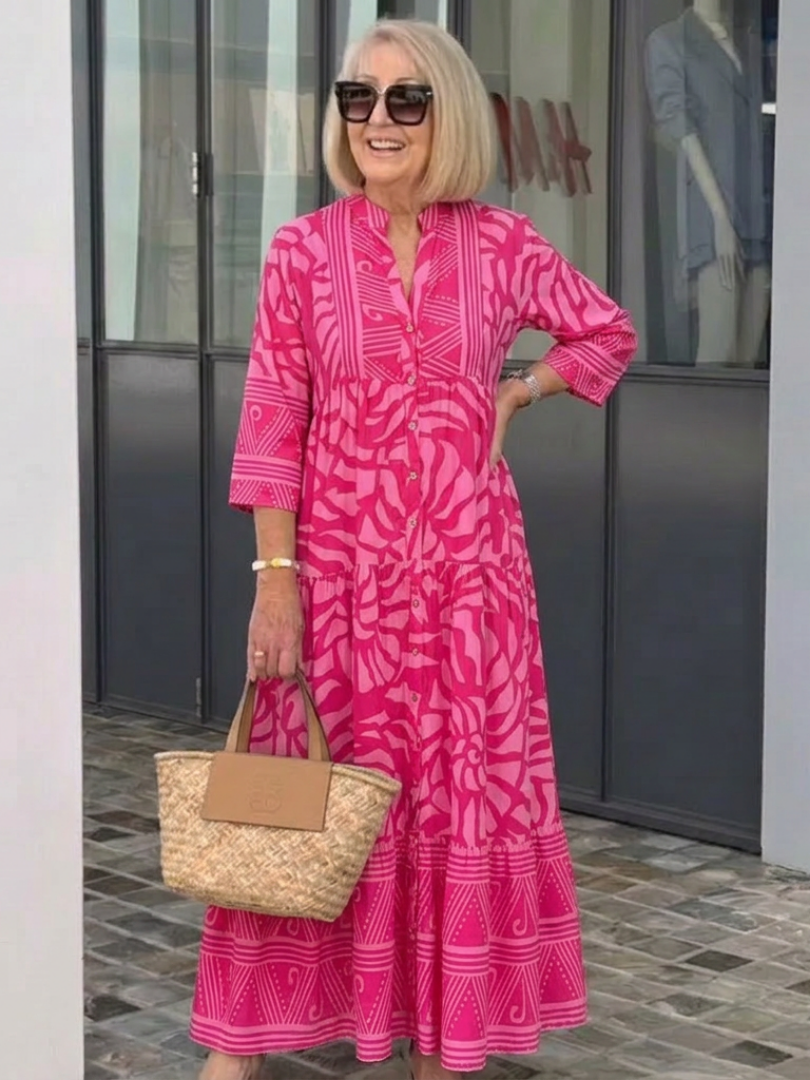 LIORA | BUTTON FRONT MIDI DRESS