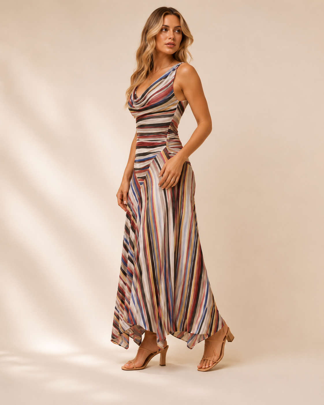 SIENNA | MULTICOLOR STRIPED MAXI DRESS