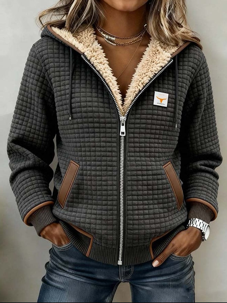ELOWEN | QUILTED ZIP-UP HOODED JACKET