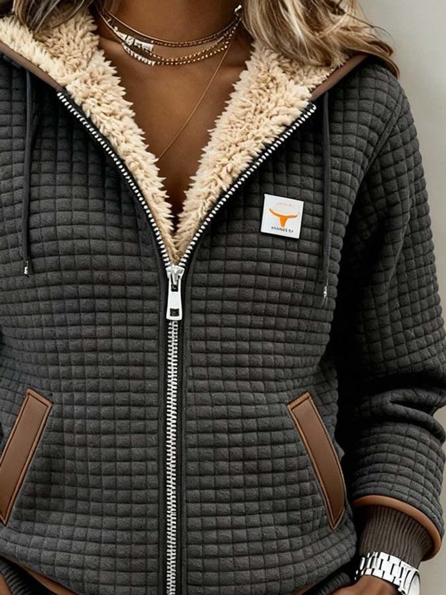 ELOWEN | QUILTED ZIP-UP HOODED JACKET