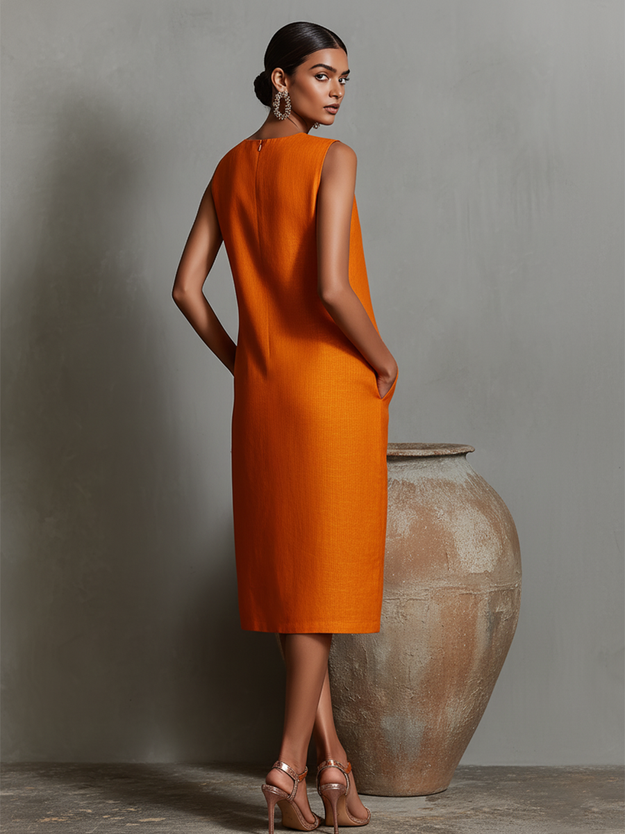 MAUREEN | TIMELESS MIDI DRESS WITH POCKETS